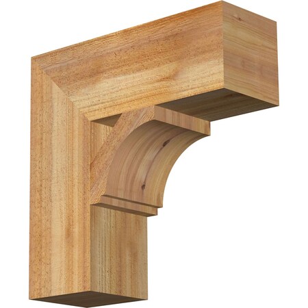 Ekena Millwork Imperial Block Rough Sawn Bracket, Western Red Cedar, 6"W x 18"D x 18"H BKT06X18X18IMP05RWR